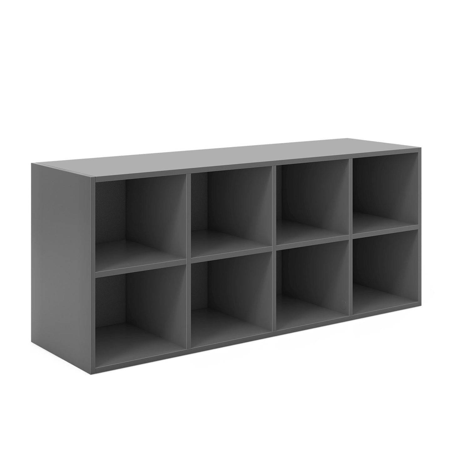 8 Cubbies Shoe Organizer with 500 LBS Weight Capacity-Black