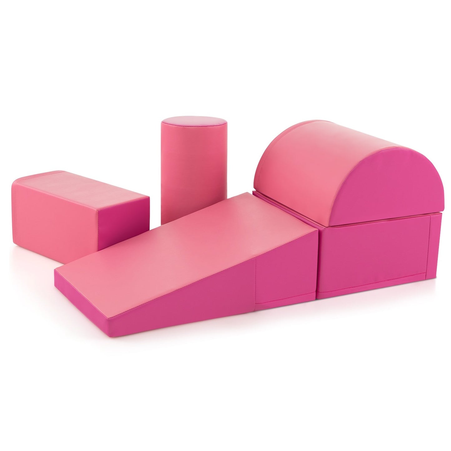 5-Piece Kids Climb and Crawl Activity Playset-Green