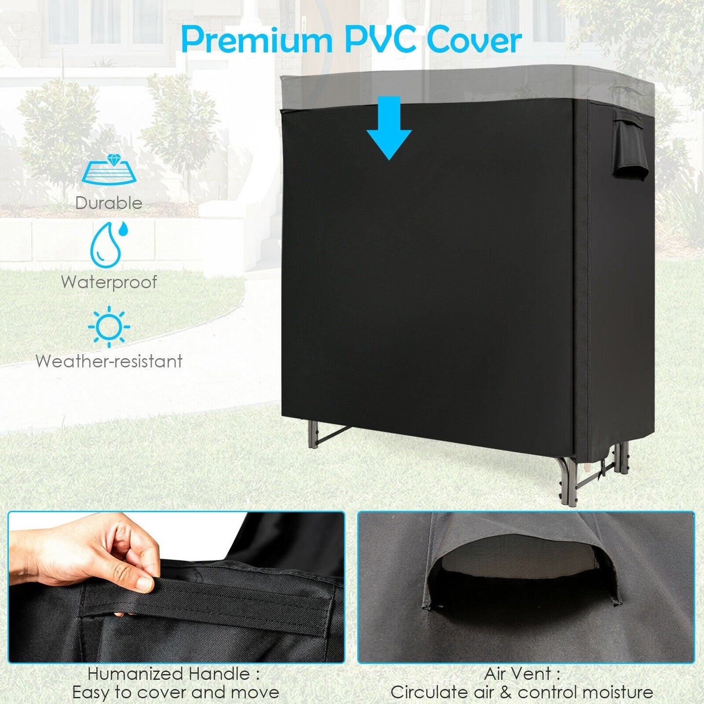 4 Feet/5 Feet/6 Feet/8 Feet Firewood Storage Log Rack-6 Feet