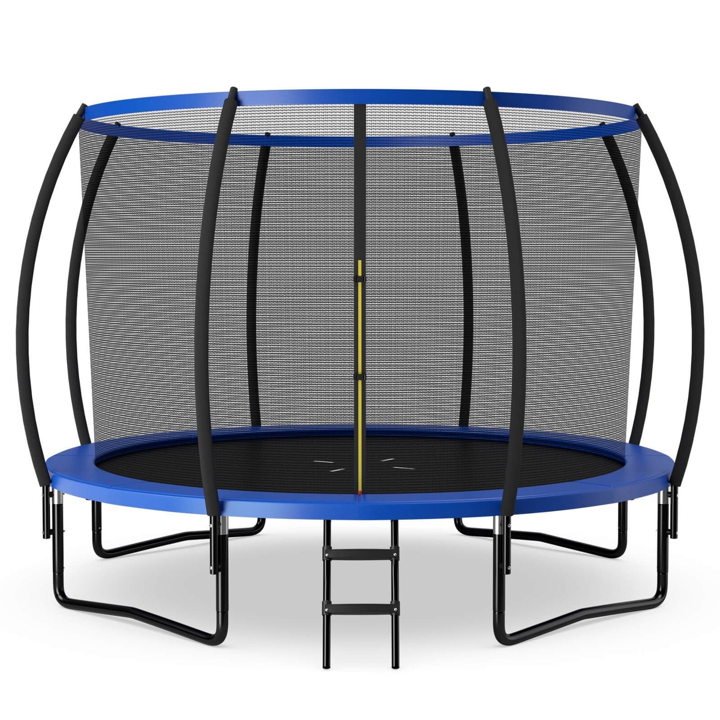 12FT ASTM Approved Recreational Trampoline with Ladder-Black