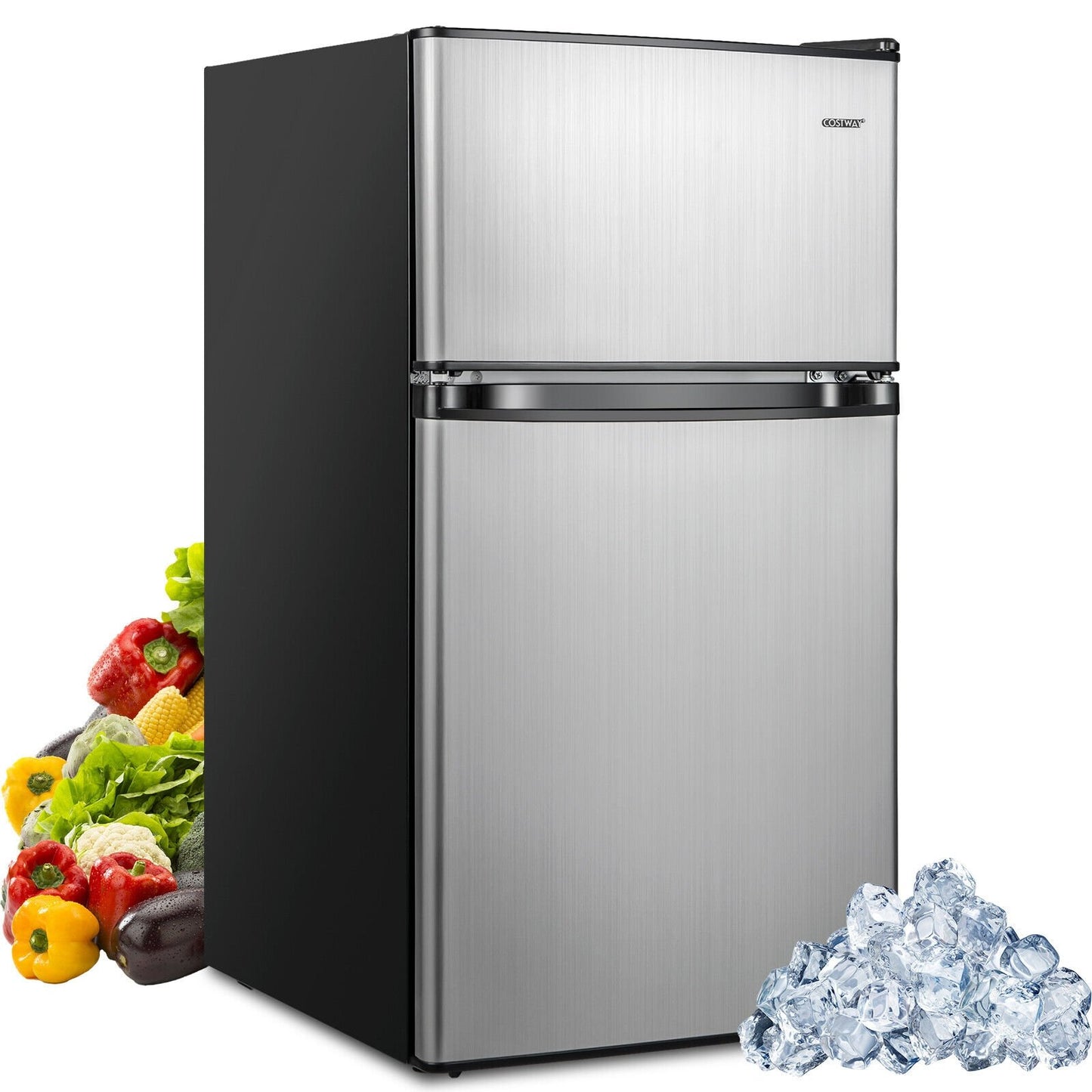 3.2 Cu. Ft Compact Mini Fridge with 5 Temperature Settings-Black