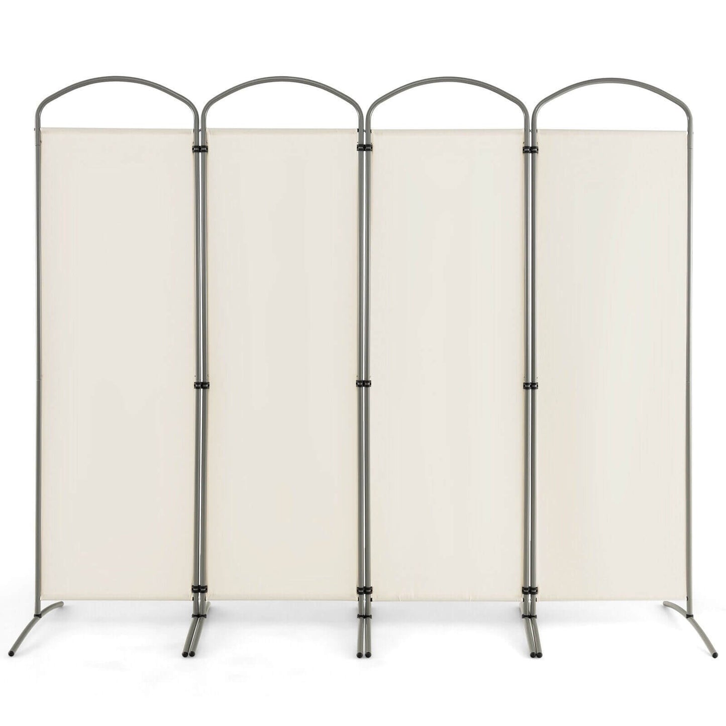 Folding 4-Panel Room Divider for Home Office Living Room-Black