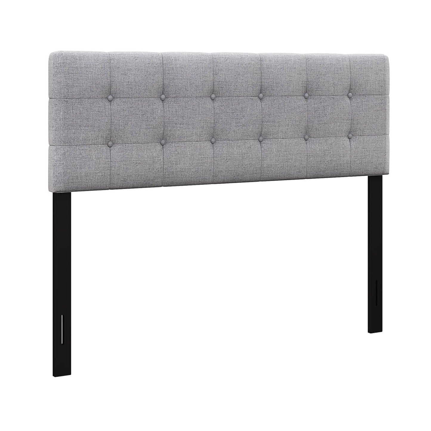 Linen Upholstered Headboard with Solid Rubber Wood Legs-Beige