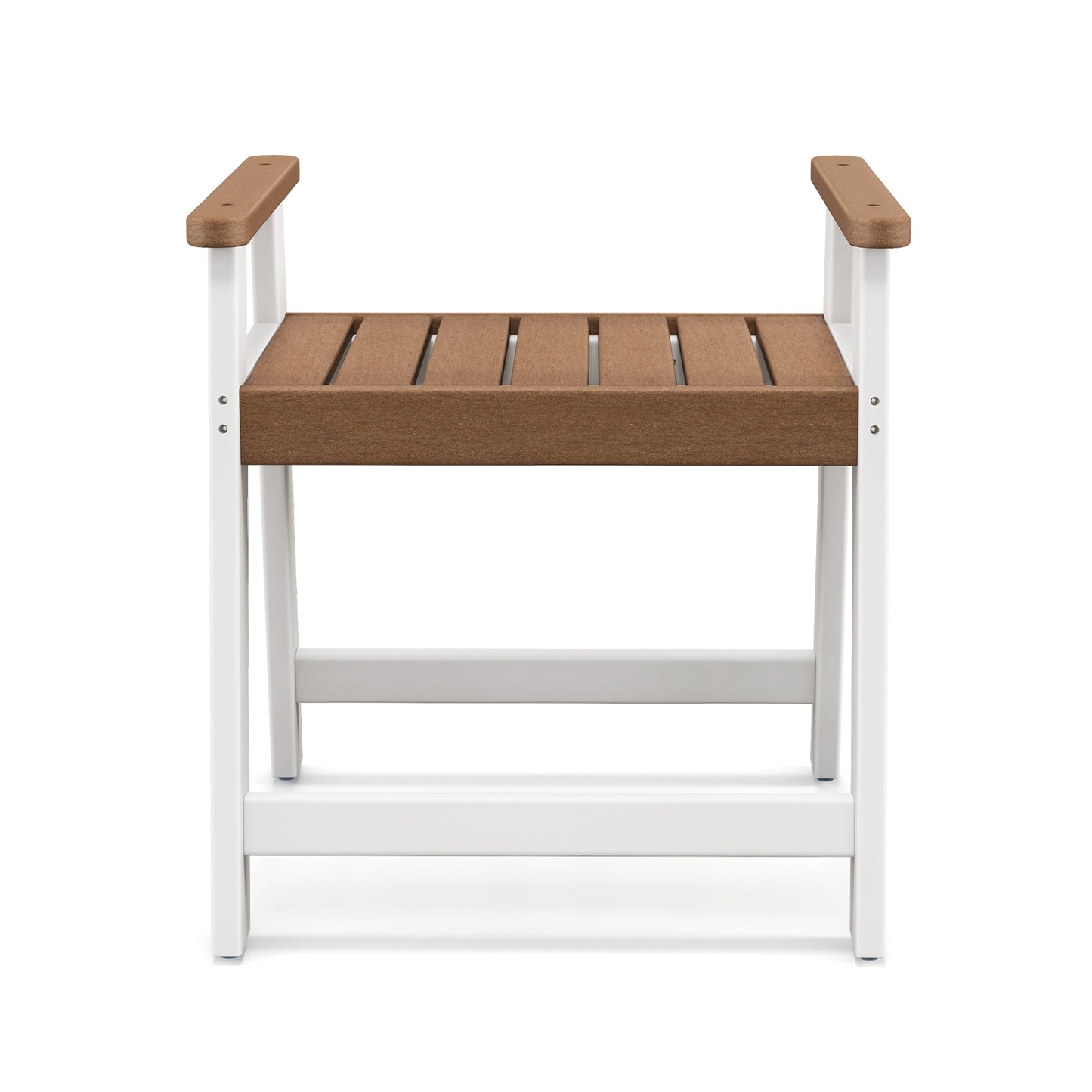 Shower Bench with Arms for Inside Shower Shaving Legs-Brown