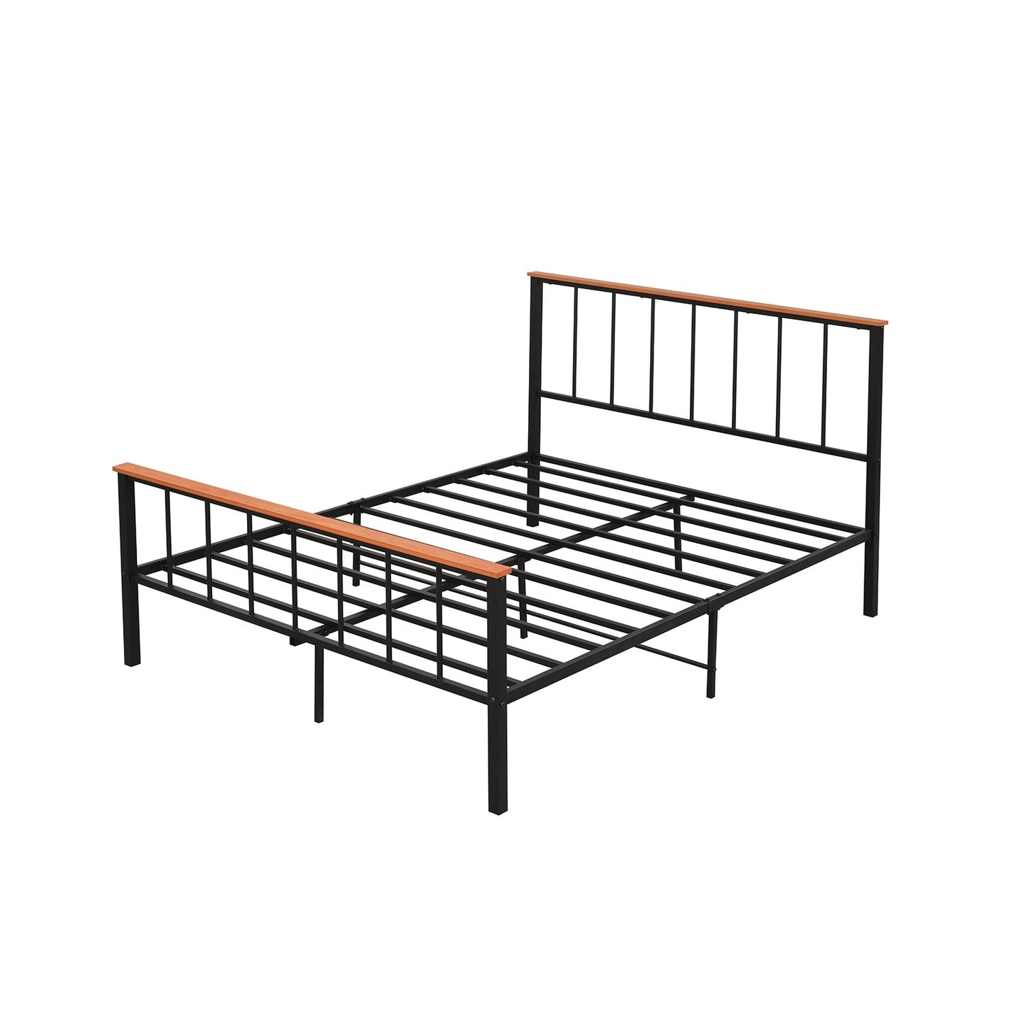 Full/Queen Bed Frame with Headboard and Footboard-Queen Size