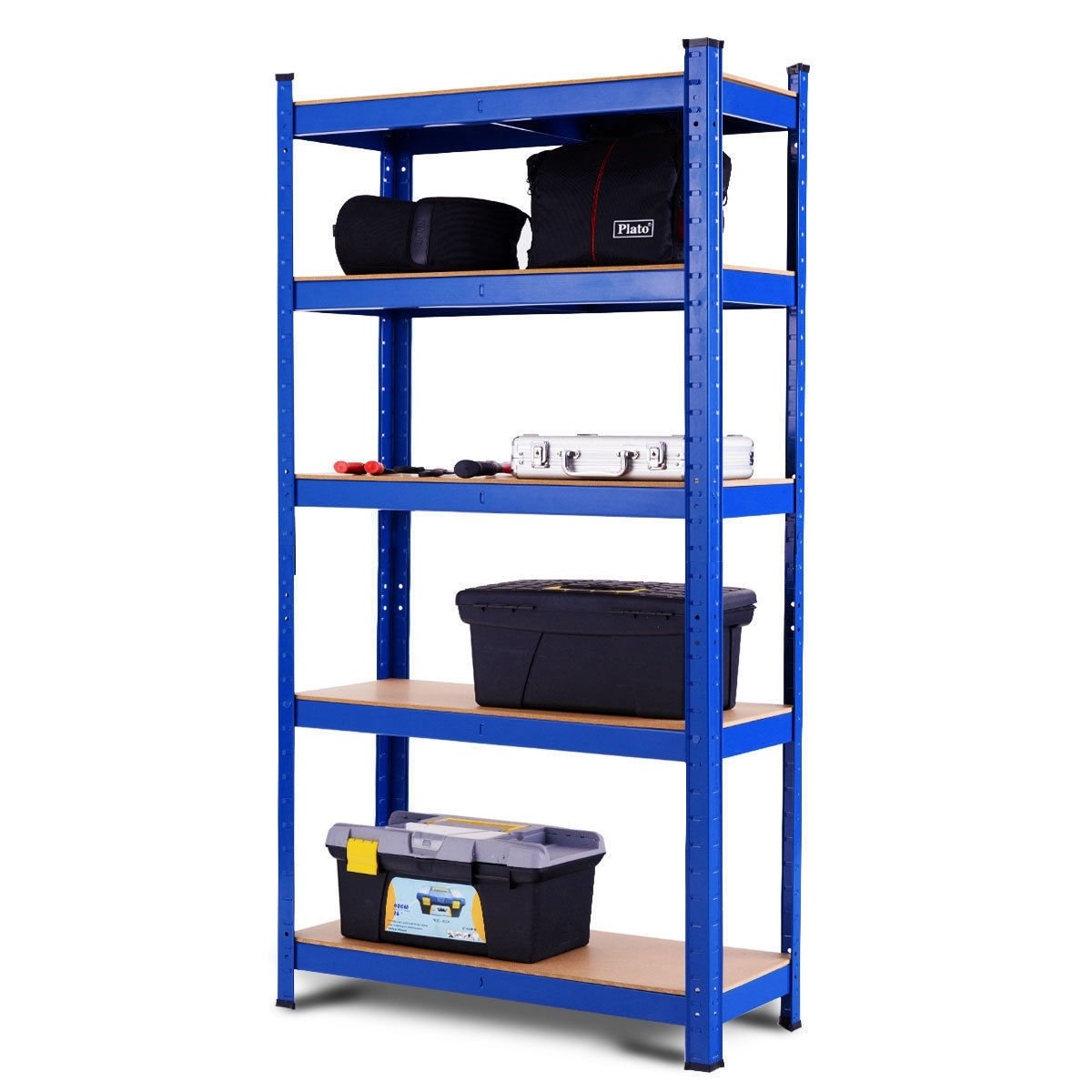 Adjust 30 x60 Inch 5 Level Garage Tool Shelf Storage-Black