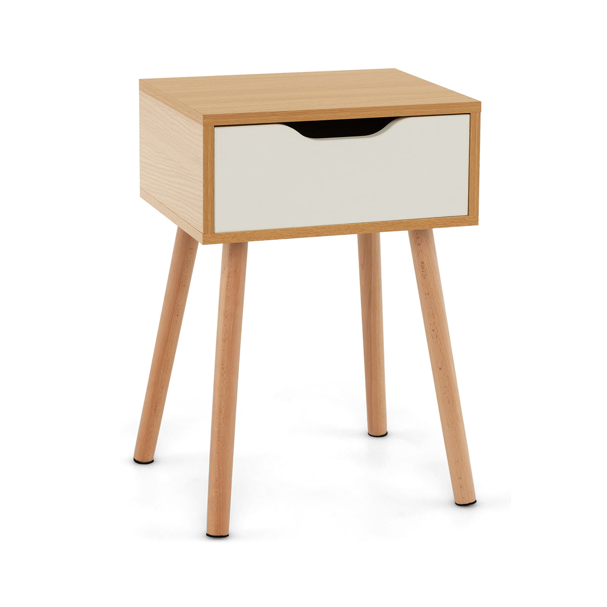 Modern bedroom nightstand with a storage drawer, black wood finish, sleek design, perfect for bedroom or living room by Wilsons Home Store