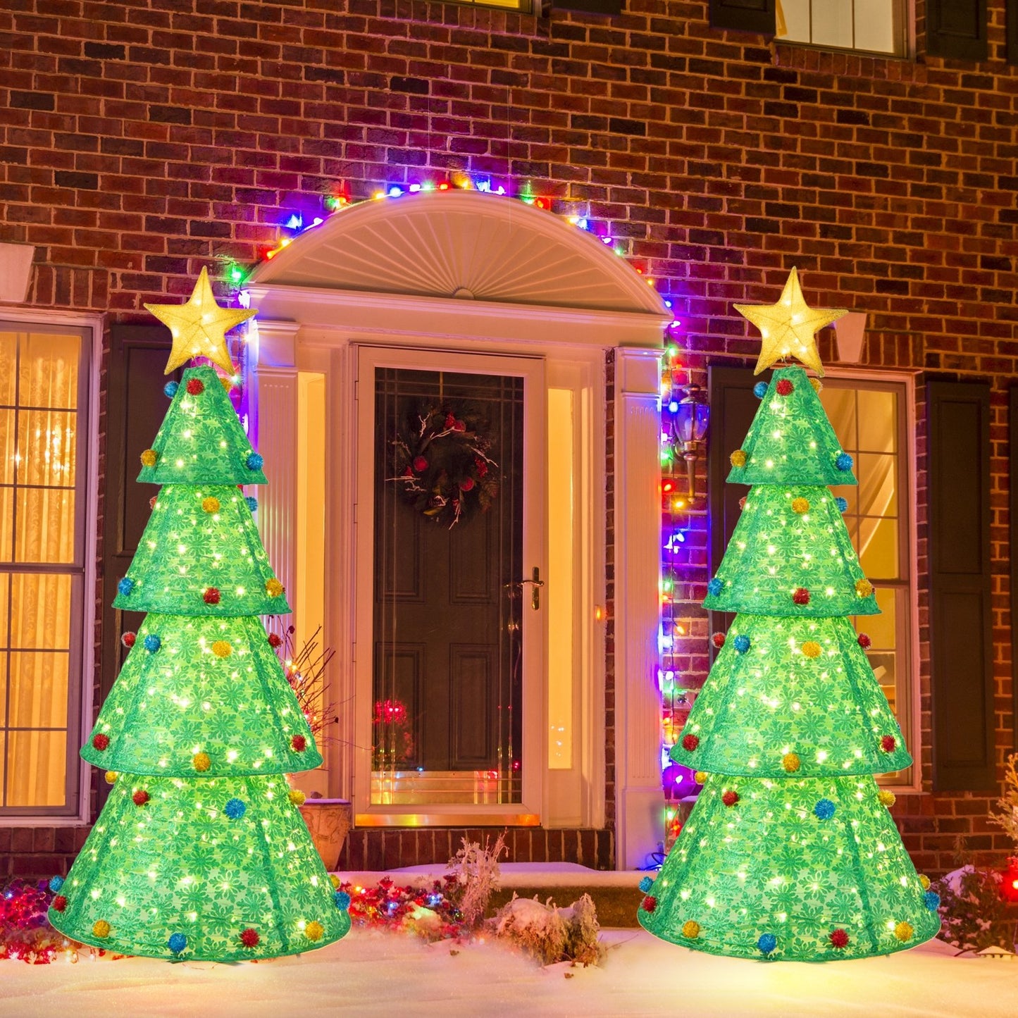 Pop-Up Christmas Tree with 200 Warm White LED Lights
