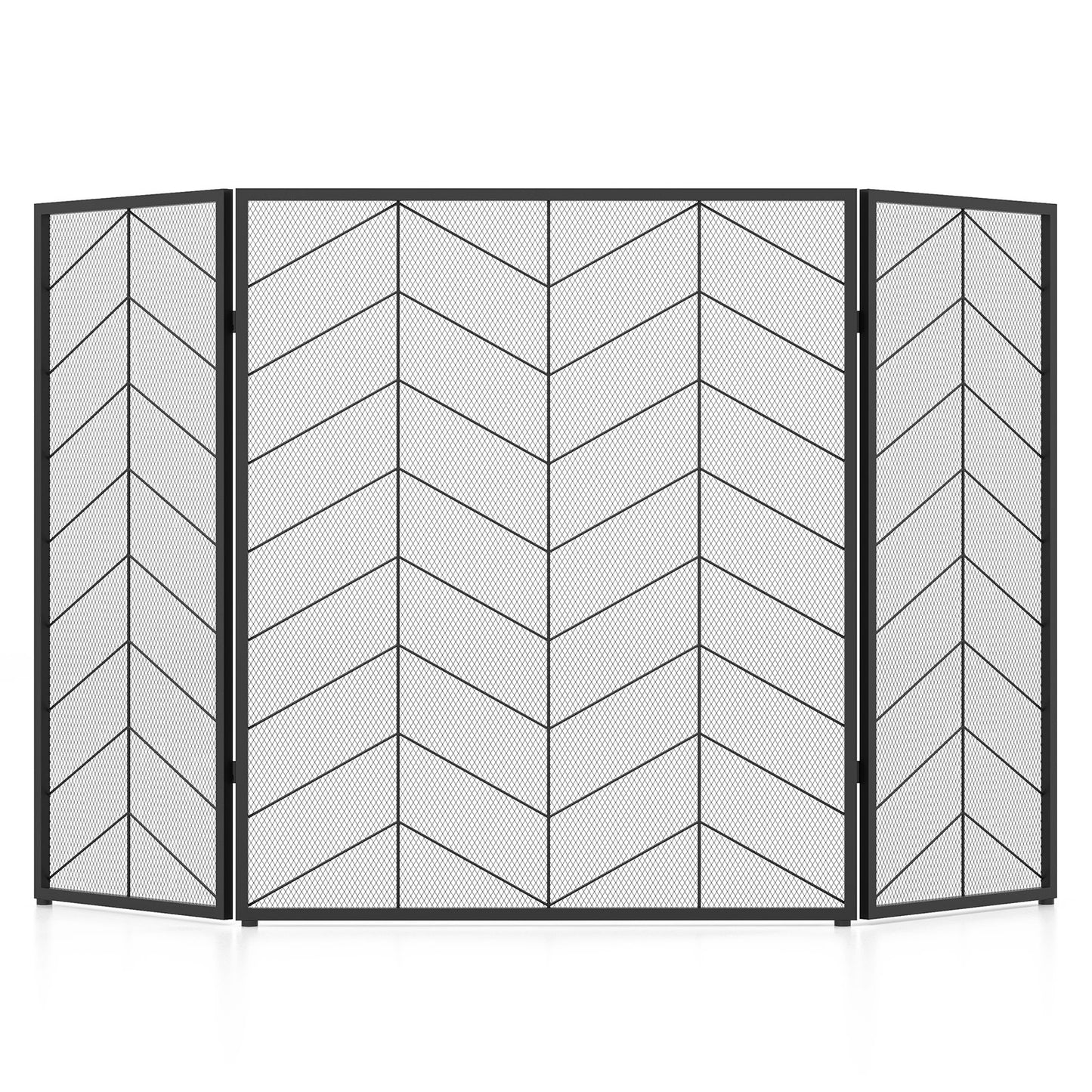 52 x 31 Inch Fireplace Screen-Black