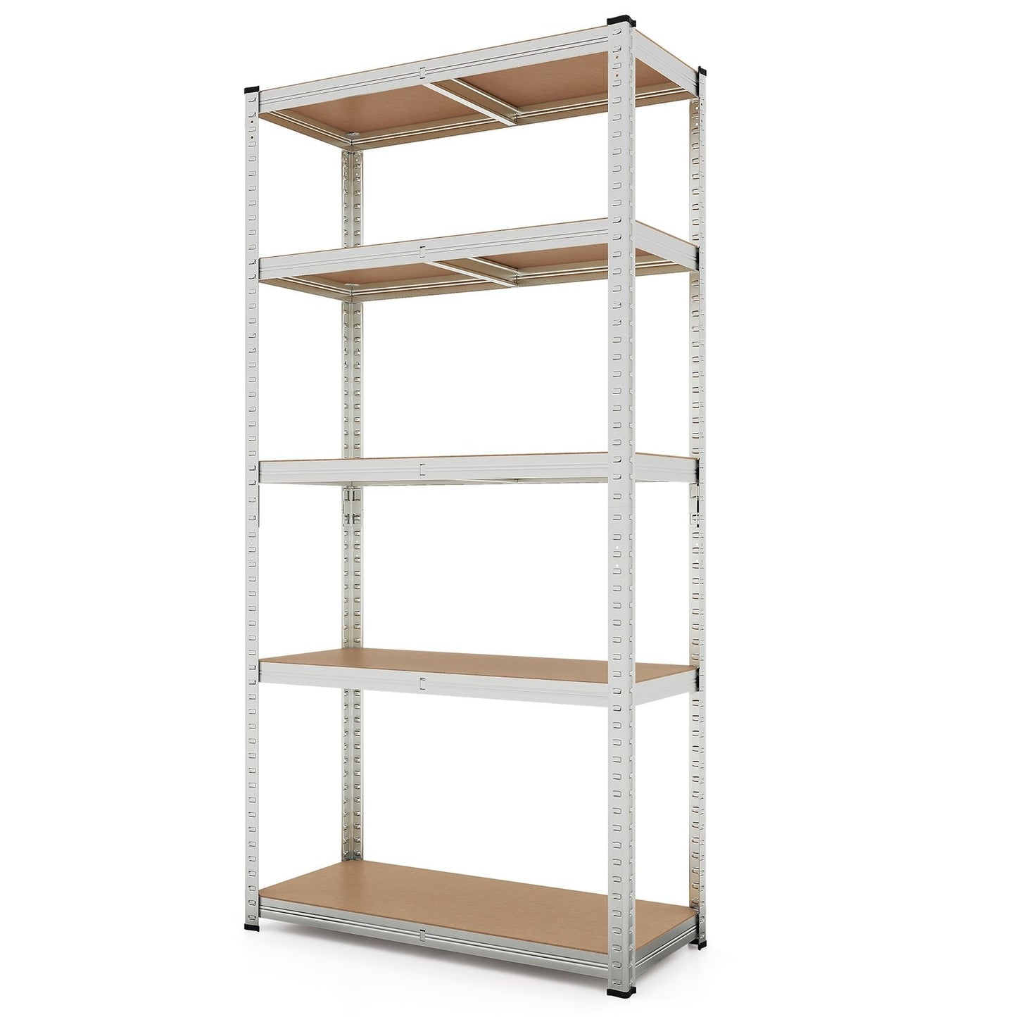 5-Tier Heavy Duty Metal Shelving Unit with 2000 LBS Total Load Capacity-Black