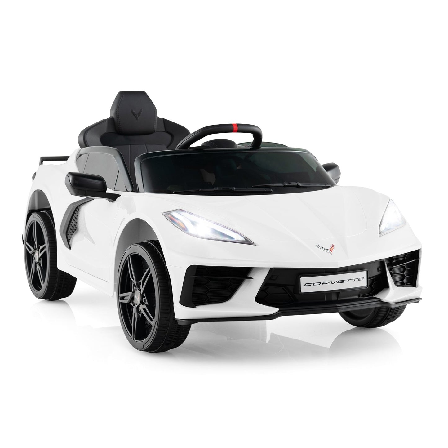 12V Electric Kids Ride On Car Licensed Chevrolet Corvette C8 with Remote Control Ages 3+ Years Old-Orange