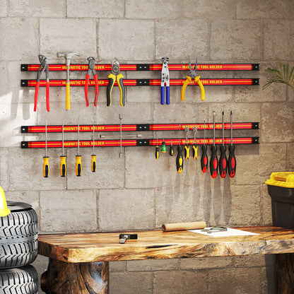 18 Inch Magnetic Tool Holder Strip with Mounting Screws-Black