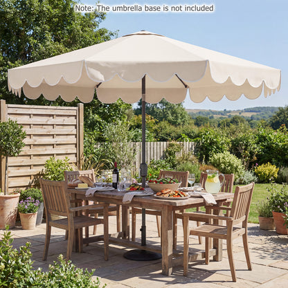 10 FT Patio Umbrella with Push Button Tilt and Crank-Beige