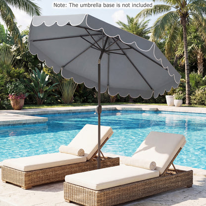 10 FT Patio Umbrella with Push Button Tilt and Crank-Beige