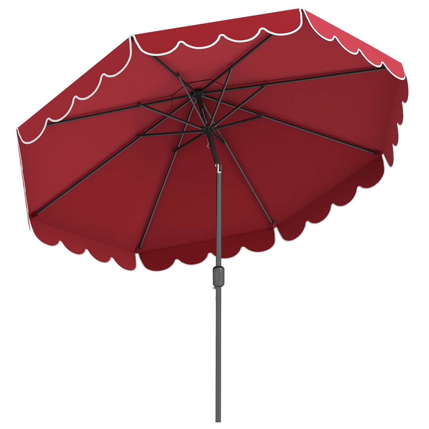 10 FT Patio Umbrella with Push Button Tilt and Crank-Beige