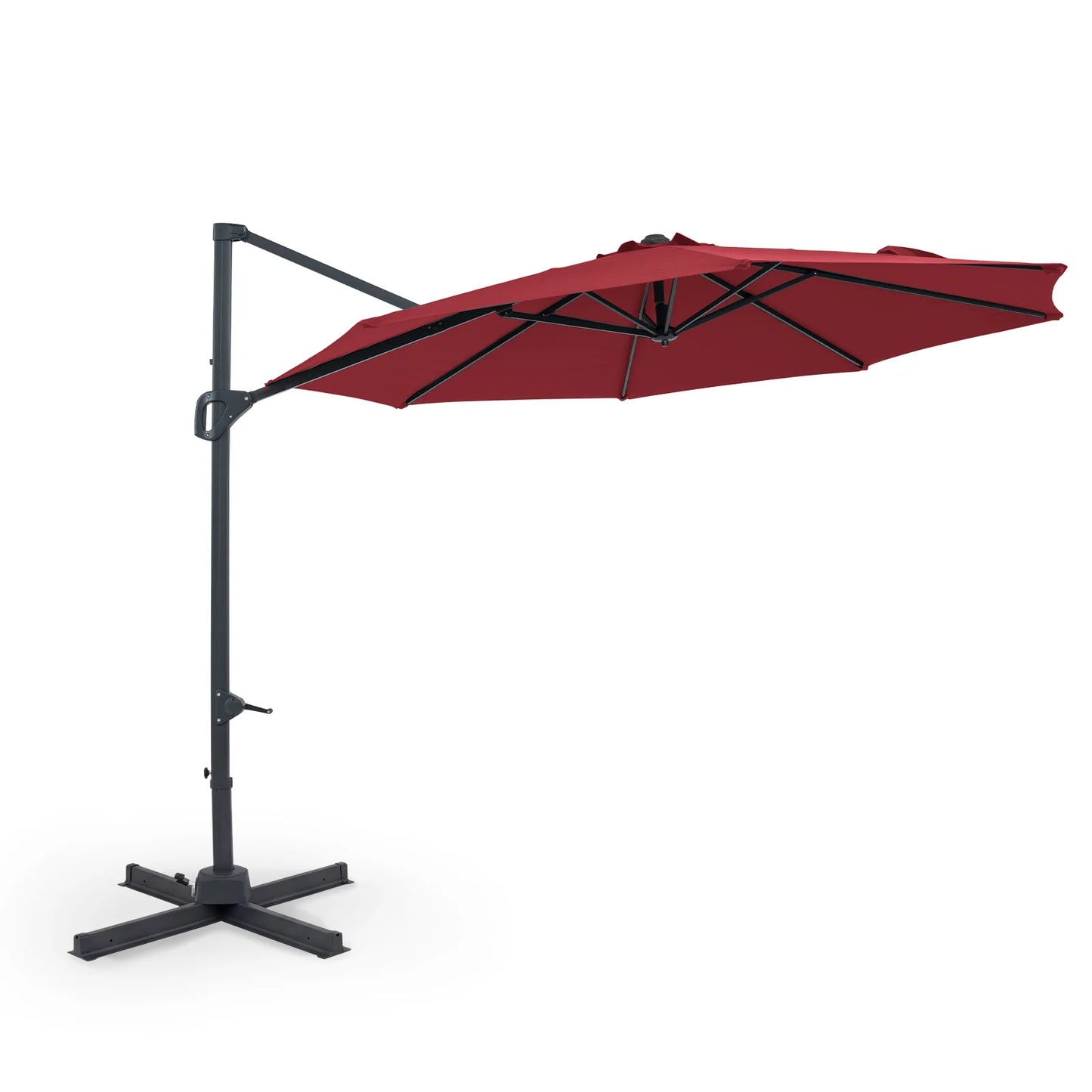 10 Feet Patio Cantilever Umbrella with Easy Tilt Adjustment-Beige