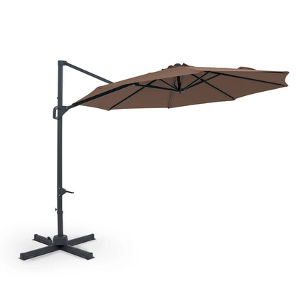 10 Feet Patio Cantilever Umbrella with Easy Tilt Adjustment-Beige