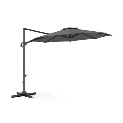 10 Feet Patio Cantilever Umbrella with Easy Tilt Adjustment-Beige