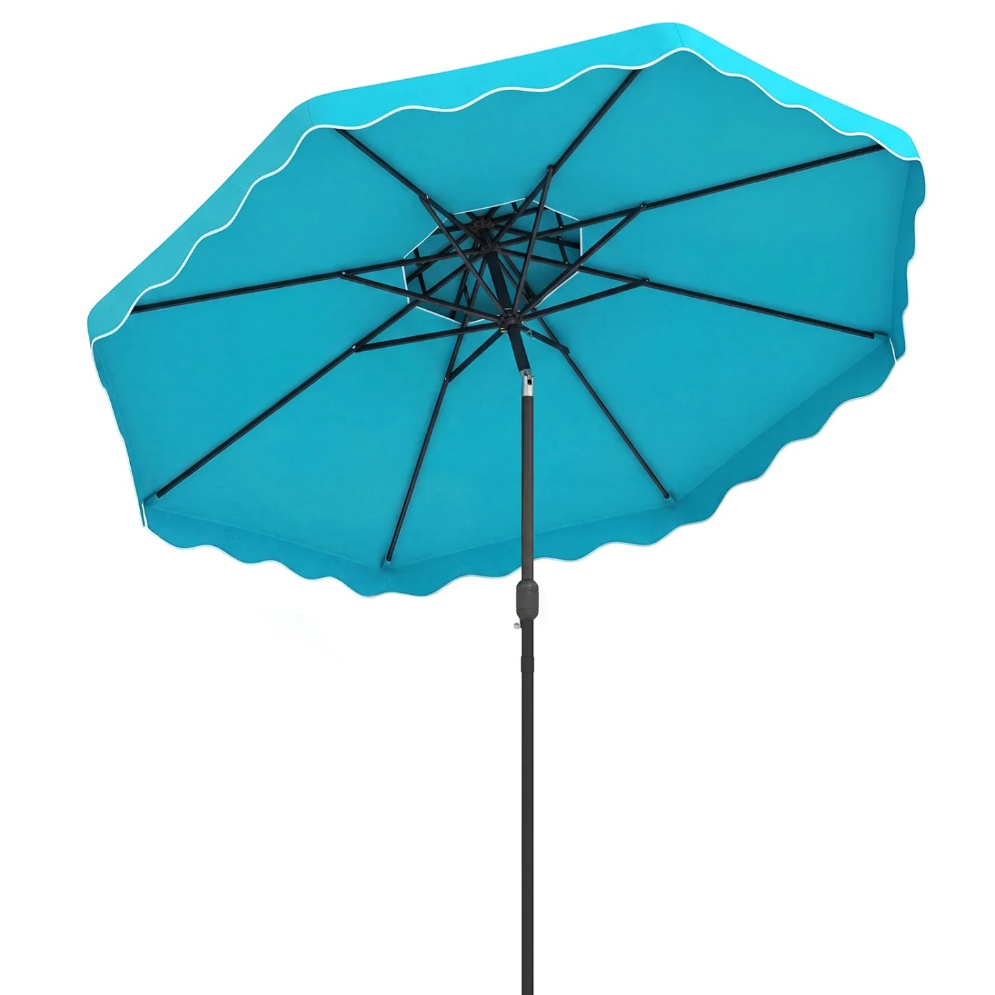 10 Feet Patio Umbrella with Push Button Tilt and Crank-Beige