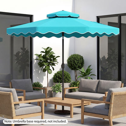 10 Feet Patio Umbrella with Push Button Tilt and Crank-Beige