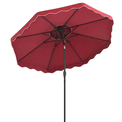 10 Feet Patio Umbrella with Push Button Tilt and Crank-Beige