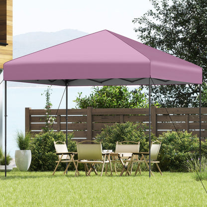 10 X 10 Feet Pop up Canopy Tent with Portable Carrying Bag and 8 Stakes-Blue