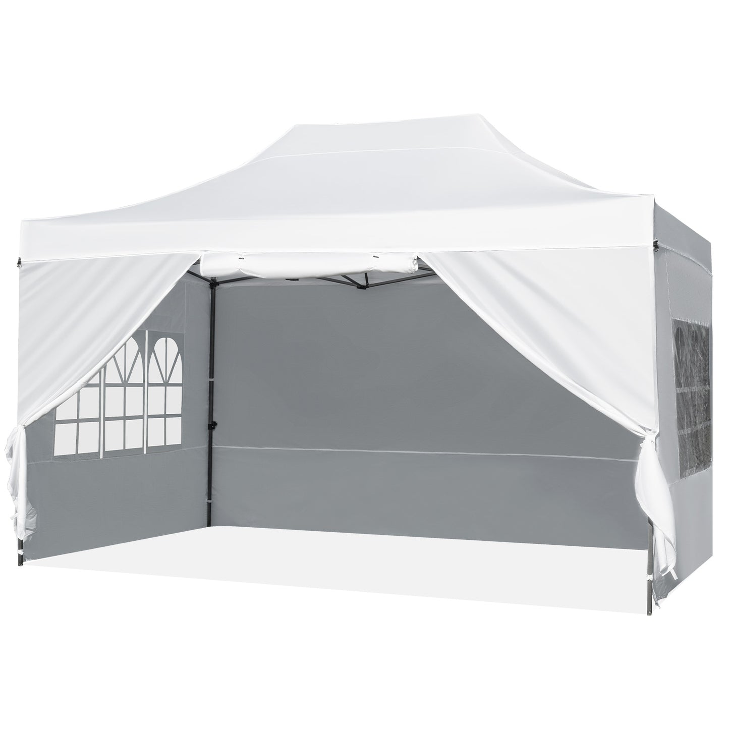 10 X 14 FT Pop up Canopy Tent Outdoor Patio Commercial Sunshade Shelter-White