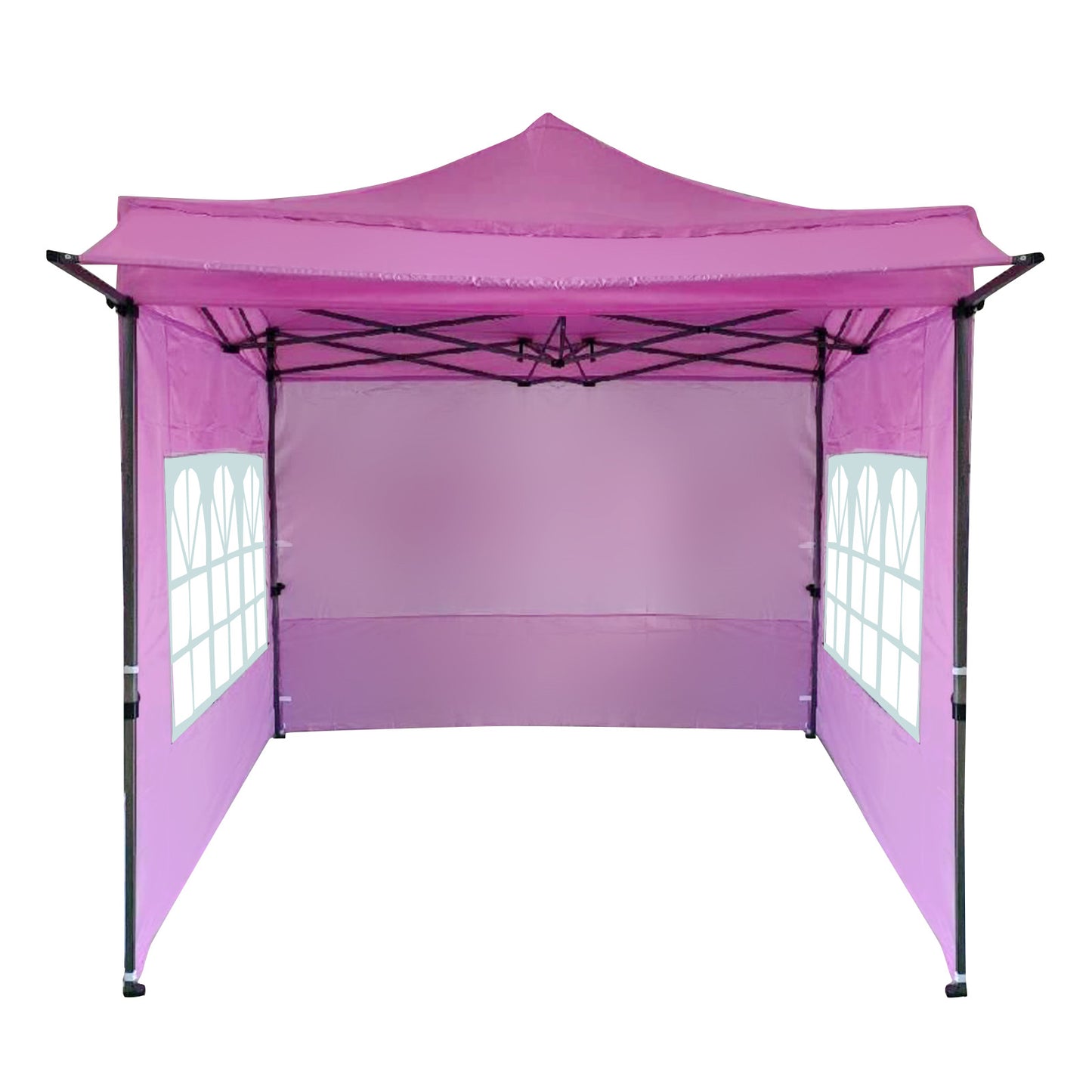10 x 10 FT Pop up Canopy Tent with Sidewalls and Awning for Party Picnic Event-Gray