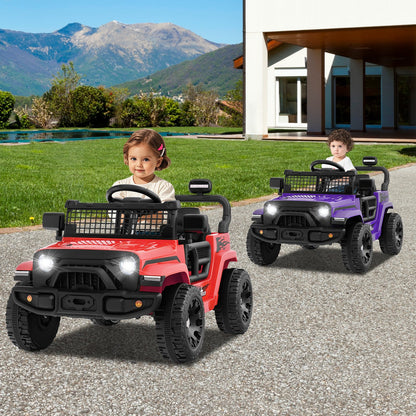 12V Kids Ride on Truck Car Battery Powered Electric Vehicle-Black