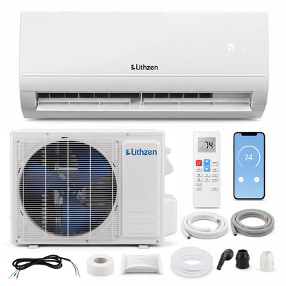 Lithzen 12000 BTU 115V 17 SEER2 Mini Split Air Conditioner and Heater WiFi Enabled