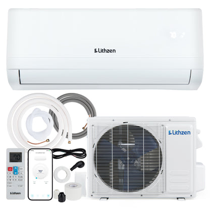 Lithzen 12000 BTU 208-230V 17 SEER2 Mini Split Air Conditioner and Heater WiFi Enabled