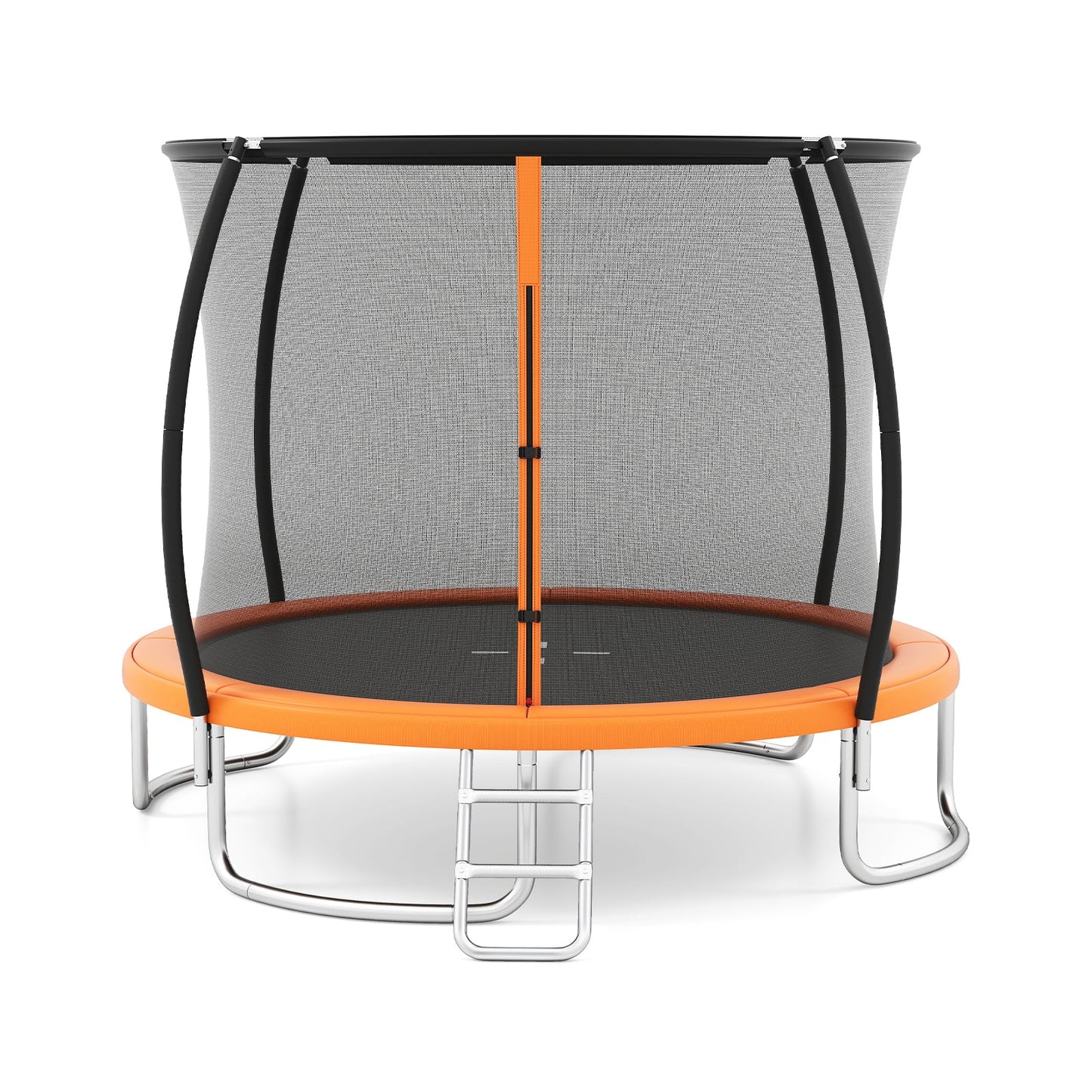 12FT Outdoor Trampoline Heavy-Duty Recreational Trampoline with Safety Enclosure Net-Black