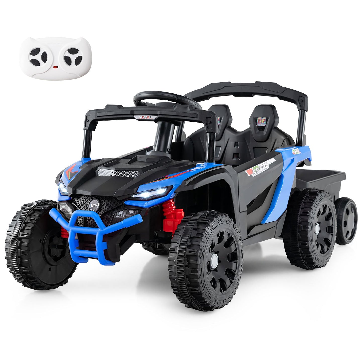 12V Battery Powered Ride On Tractor with Parent Remote Control-NY