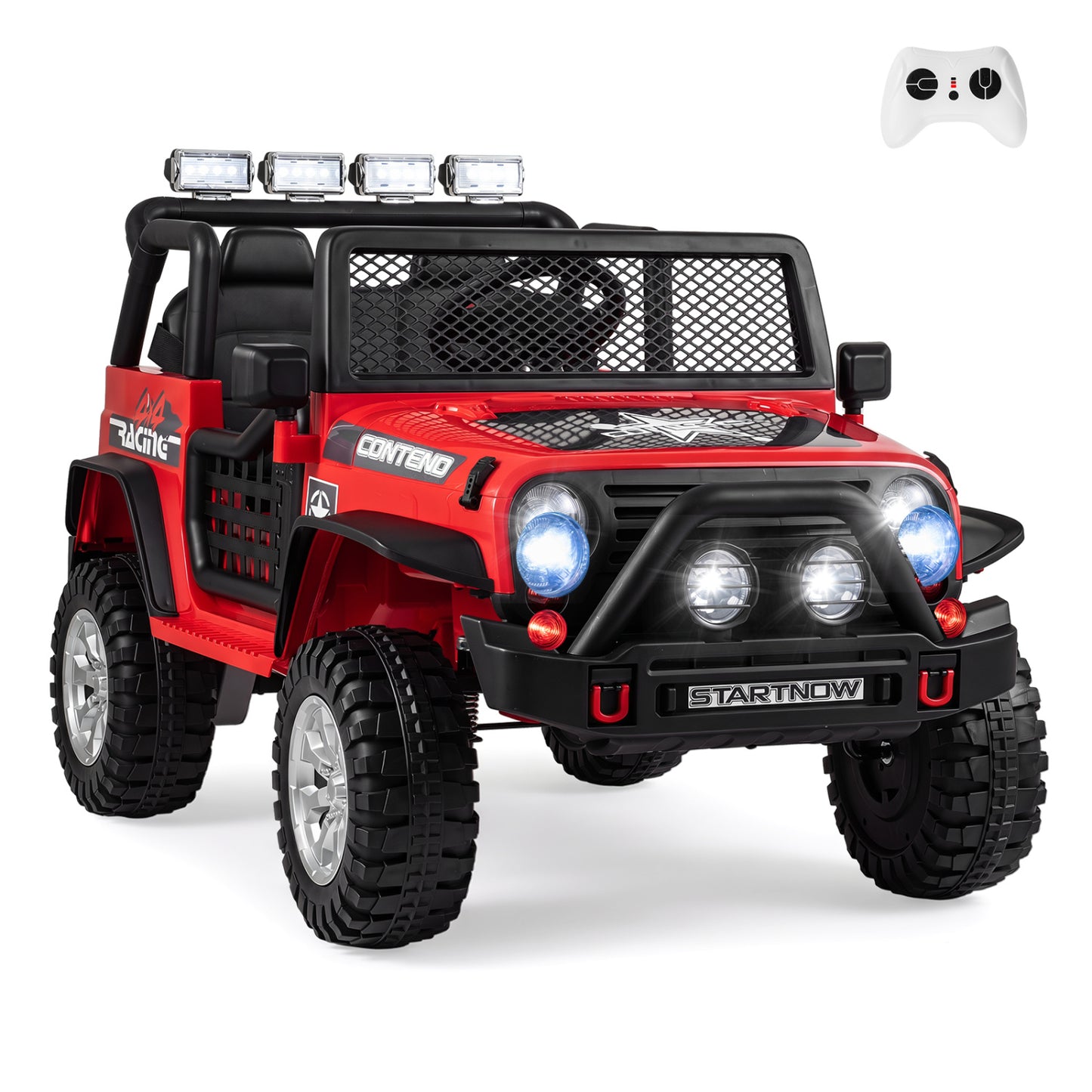 12V Electric 2-Seater Kids Ride On Car with Parent Remote Control-Red
