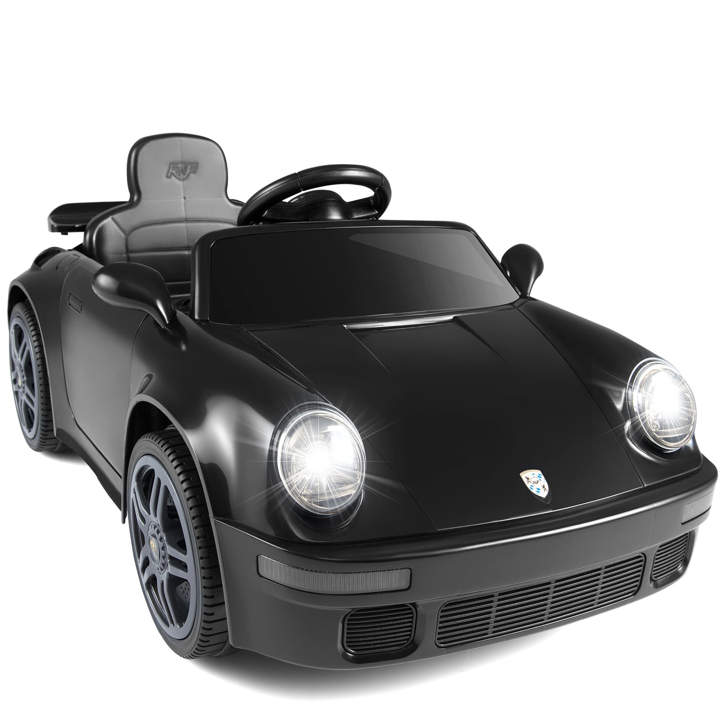 12V Electric Ride On Car Licensed RUF CTR with Remote Control and Music-Black