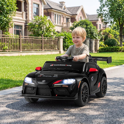 12V Kids Electric Car with Parent Remote Control and Msuic Licensed Toyota-Black