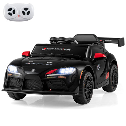 12V Kids Electric Car with Parent Remote Control and Msuic Licensed Toyota-Black