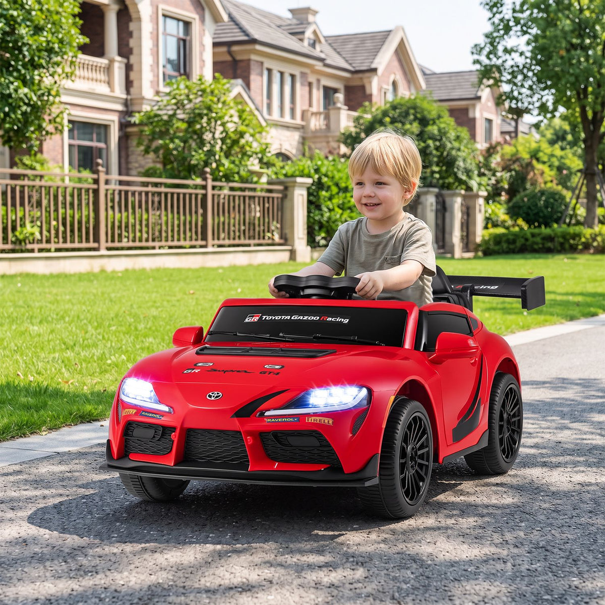 12V Kids Electric Car with Parent Remote Control and Msuic Licensed Toyota-Black