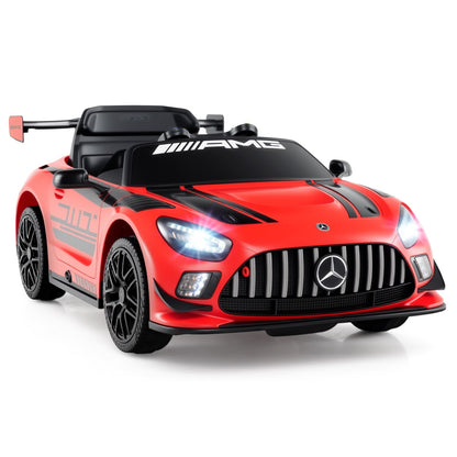 12V Kids Ride-On Car Mercedes-AMG GT3 Licensed with Adjustable Speed-Black