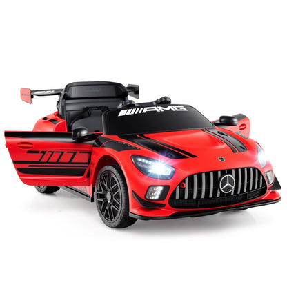 12V Kids Ride-On Car Mercedes-AMG GT3 Licensed with Adjustable Speed-Black