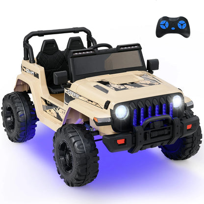 12V Kids Ride-on Jeep Car with 2.4 G Remote Control-Gray