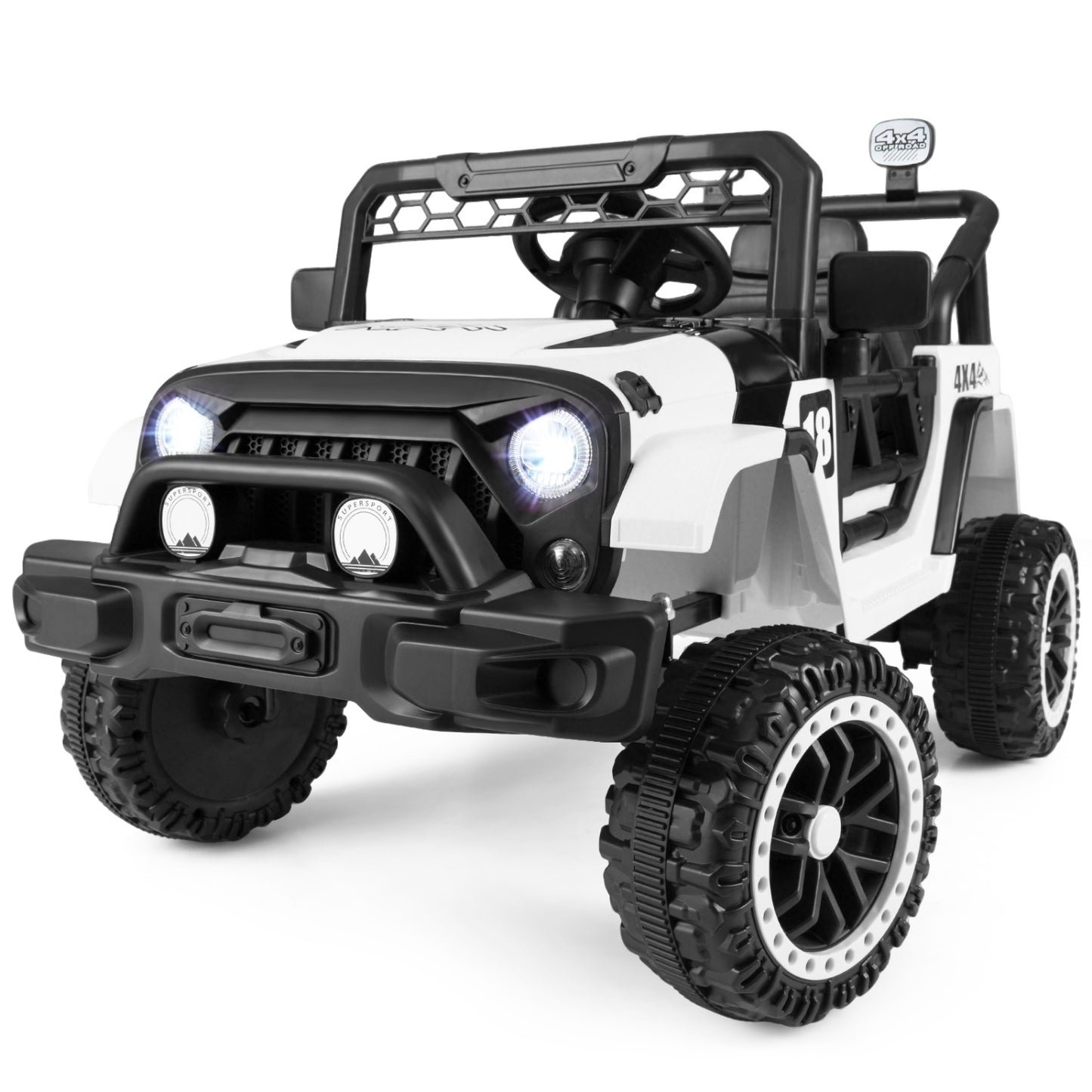 12V Kids Ride on Truck with Remote Control and 3 Speeds-Black