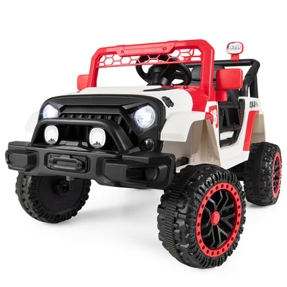12V Kids Ride on Truck with Remote Control and 3 Speeds-Black