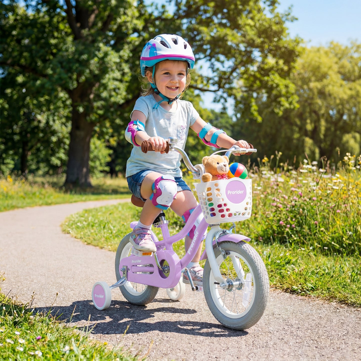 12/14/16/18/20 Inch Adjustable Kids Bike with 2 Brake System-12 Inch