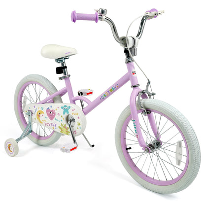 12/14/16/18 Inch Kids Bike Adjustable for 3-8 Years Old Children Purple - Stars & Moon-16 inch