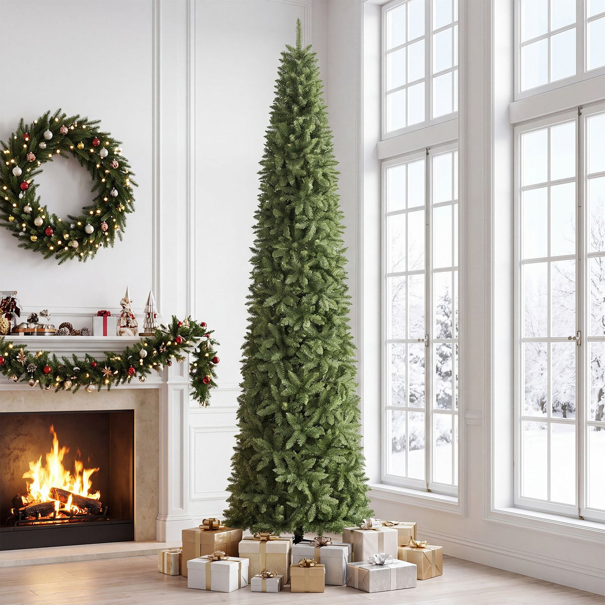 12 FT Artificial Christmas Tree with 1818 PVC Branch Tips-XL