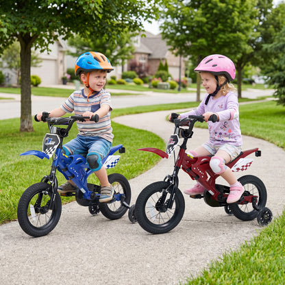 12 Inch Kids Bike Motorcycle-Inspired for Boy Girl Ages 3-4 Years-Black