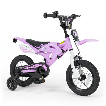 12 Inch Kids Bike Motorcycle-Inspired for Boy Girl Ages 3-4 Years-Black