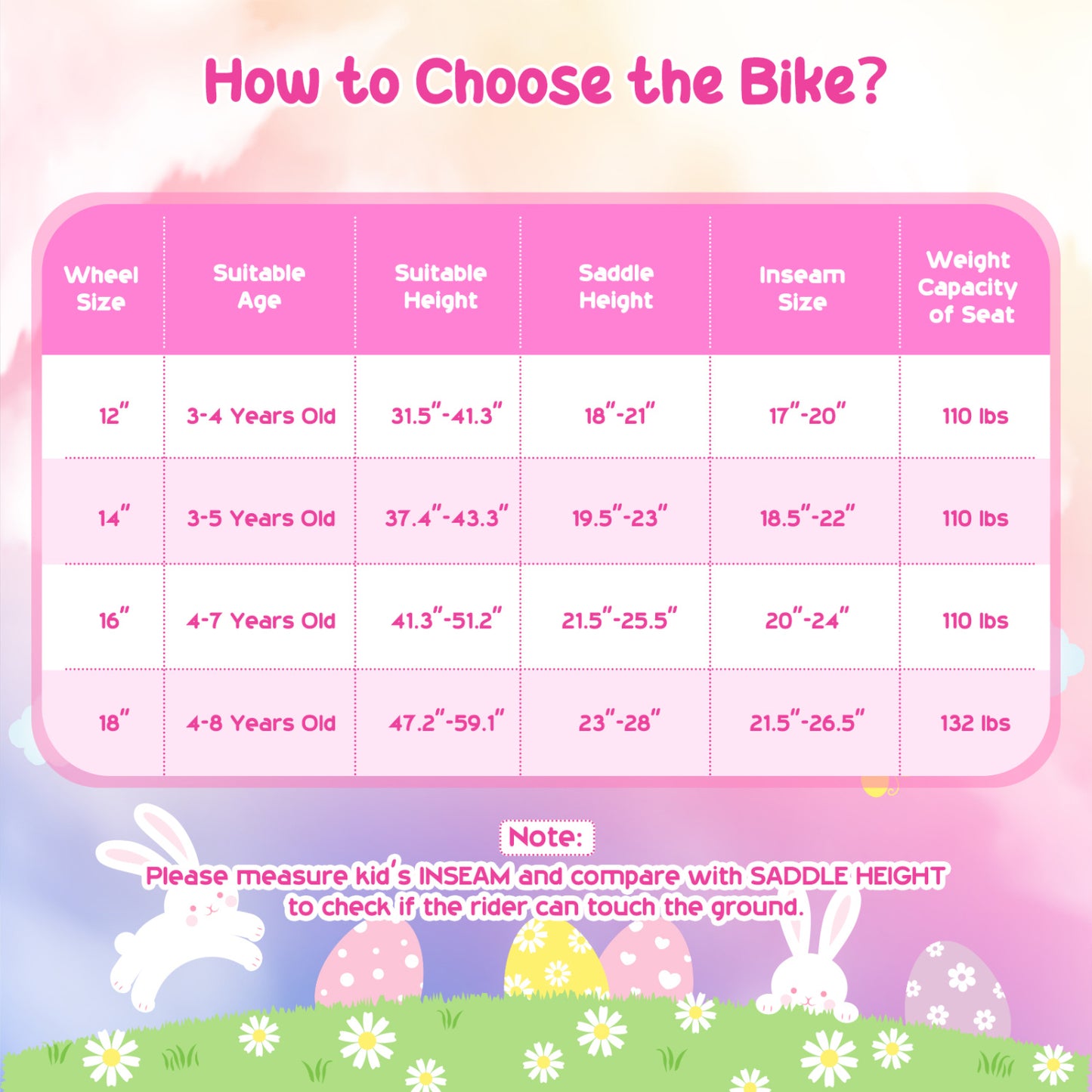 12 Inches Girls Bike with Front Bag and Streamers for 3-4 Years Pink