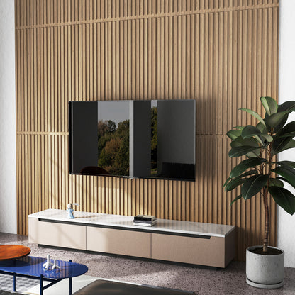 12-Pack PVC Slat Wall Panels for Interior Wall Decoration for Living Room and TV Background-Black